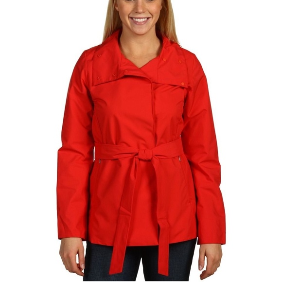 Patagonia Jackets & Blazers - Patagonia Waterproof Tied Trench Coat Red XL 16